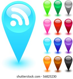 Rss  glossy web buttons.