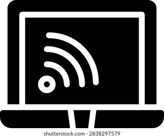 rss glyph icon illustration vector
