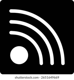 Design De Ícone De Vetor De Glifo Rss