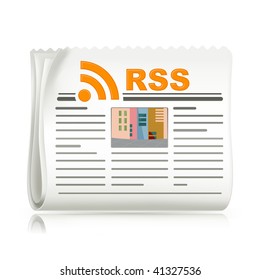 Rss headline, vector icon