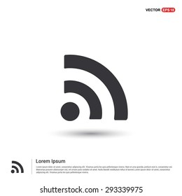 RSS icon - abstract logo type icon - isometric white background. Vector illustration