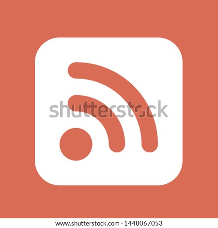 RSS icon. Black RSS logo isolated, Beautiful RSS illustration, symbol, RSS flat design sign for web, website, mobile app