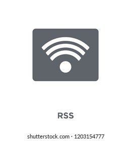 Rss icon. Rss design concept from  collection. Simple element vector illustration on white background.