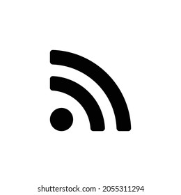 rss Icon. Flat style design isolated on white background. Vector illustration