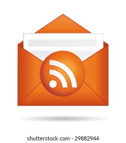 Rss icon folder vector