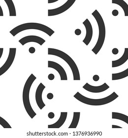 RSS icon isolated seamless pattern on white background. Radio signal. RSS feed symbol. Flat design. Vector Illustration