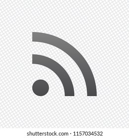 RSS icon. On grid background