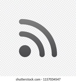 RSS icon. On grid background