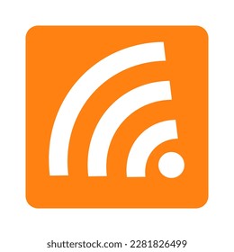 RSS icon. Really Simple Syndication. Vector.
