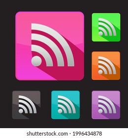 rss icon set clear and siolated