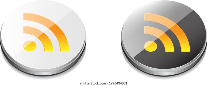 rss icon set clear and siolated