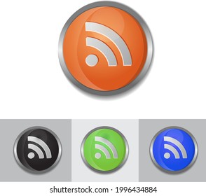 rss icon set clear and siolated