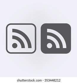 RSS icon set . Vector illustration