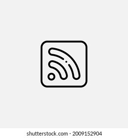 Rss icon sign vector,Symbol, logo illustration for web and mobile