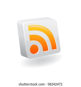 Rss icon. Vector