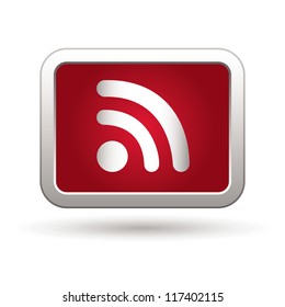Rss icon. Vector illustration