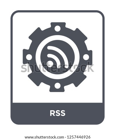 rss icon vector on white background, rss trendy filled icons from Marketing collection, rss simple element illustration