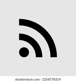 RSS Icon Vector. Simple flat symbol. trendy style ilustration on white background..eps