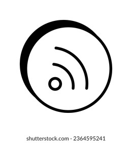 Rss icon vector stock illustration