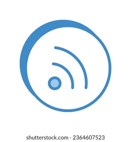 Rss icon vector stock illustration
