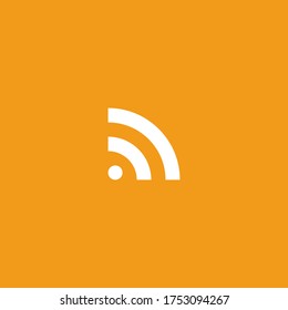 RSS Icon Vector in Trendy Flat Style for Web
