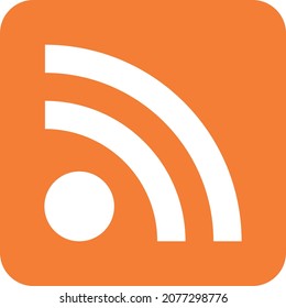 RSS icon. Vectors made of orange.
