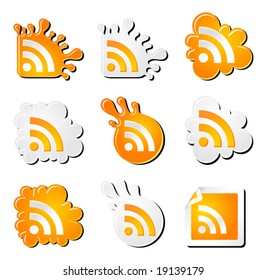  rss icons set , see also Images  ID: 18992632 , 19139176