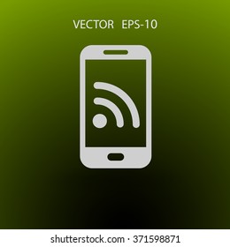 icono del teléfono móvil RSS