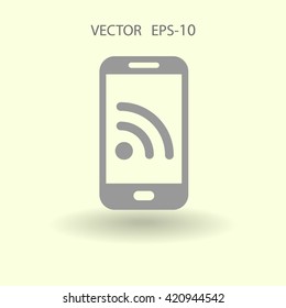 icono del teléfono móvil RSS