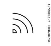 RSS reader surfing line icon. Symbol, newsfeed, sign. Social media concept. Vector illustration can be used for topics like online news, network, blog