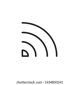RSS reader surfing line icon. Symbol, newsfeed, sign. Social media concept. Vector illustration can be used for topics like online news, network, blog