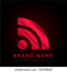 Rss red chromium metallic logo