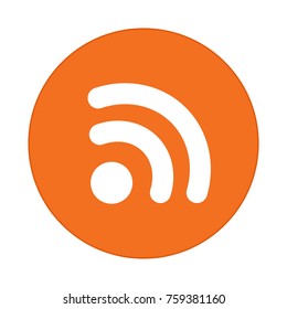 rss, round flat icon