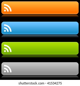 Rss satin color buttons on black background