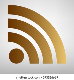 RSS sign. Flat style icon