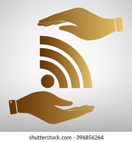 RSS sign Golden Effect.