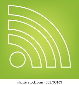 RSS sign icon. RSS feed symbol  line icon