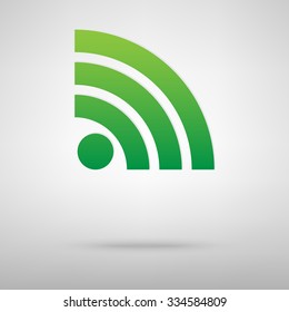 RSS sign icon. RSS feed symbol. 
