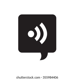 RSS sign icon. RSS feed symbol