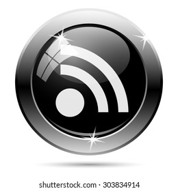 Rss sign icon. Internet button on white background. EPS10 vector 