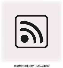 RSS sign icons. RSS feed symbols on background.