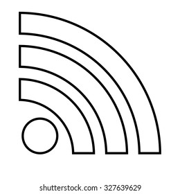 RSS sign line icon