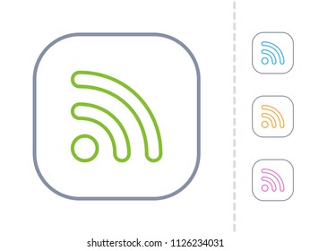 RSS Sign - Simple Icons. A minimalistic vector icon.