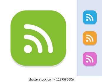 RSS Sign - Simple Icons. A minimalistic vector icon.