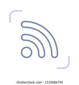 RSS Sign - Simple Icons. A minimalistic vector icon.