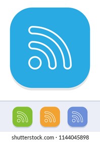 RSS Sign - Simple Icons. A minimalistic vector icon.