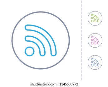 RSS Sign - Simple Icons. A minimalistic vector icon.