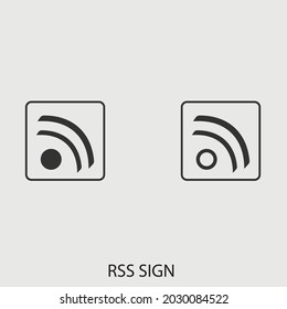 RSS sign vector icon illustration sign for web and design