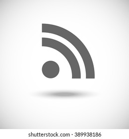 RSS. Simple flat icon, vector