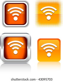  Rss   square buttons. Vector illustration.